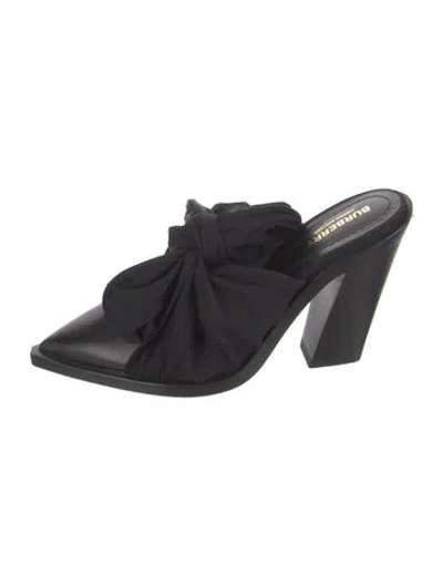 Pre-owned Burberry Leather Mules In Black