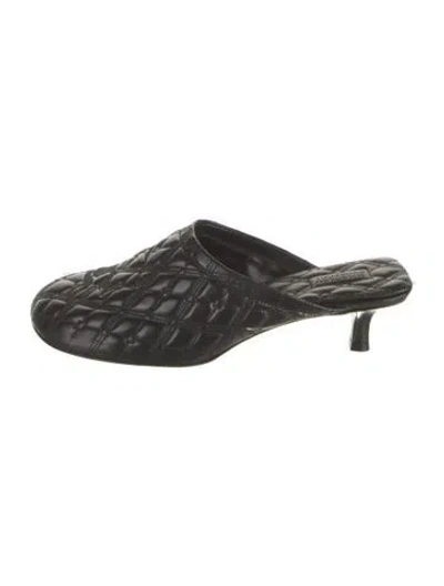 Pre-owned Burberry Leather Mules In Black