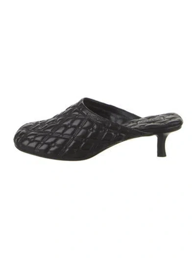 Pre-owned Burberry Leather Mules In Black