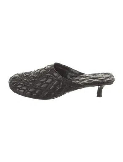 Pre-owned Burberry Leather Mules In Black