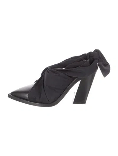 Pre-owned Burberry Leather Mules In Black