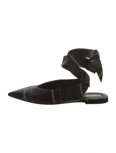 Pre-owned Burberry Leather Mules In Black