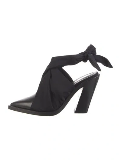 Pre-owned Burberry Leather Mules In Black