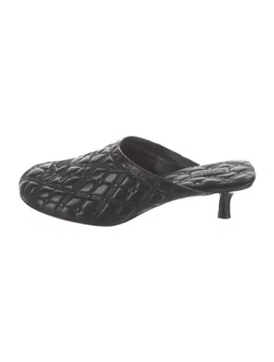 Pre-owned Burberry Leather Mules In Black