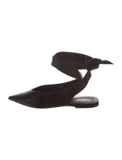 Pre-owned Burberry Leather Mules In Brown