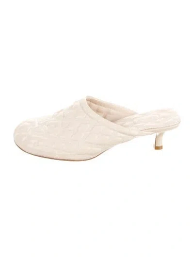 Pre-owned Burberry Leather Mules In Neutral