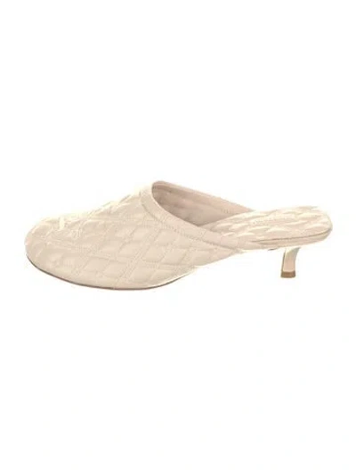 Pre-owned Burberry Leather Mules In Neutral