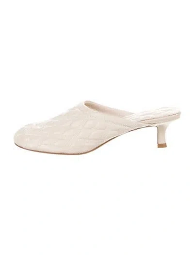 Pre-owned Burberry Leather Mules In Neutral