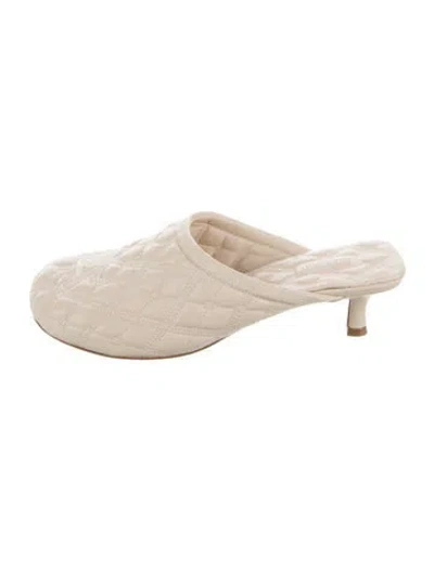 Pre-owned Burberry Leather Mules In Neutral