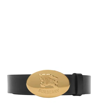 BURBERRY LEATHER OVAL KNIGHT STAMP BELT