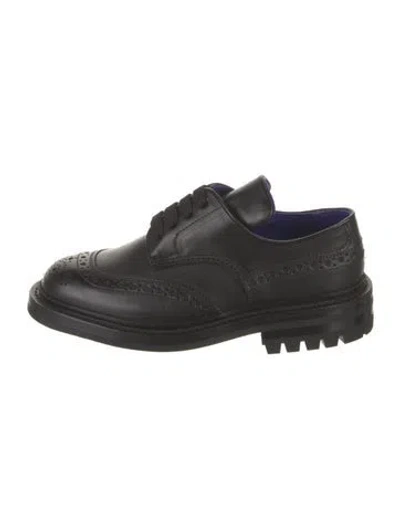 Pre-owned Burberry Leather Oxfords In Black