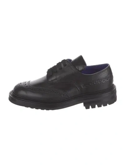Pre-owned Burberry Leather Oxfords In Black