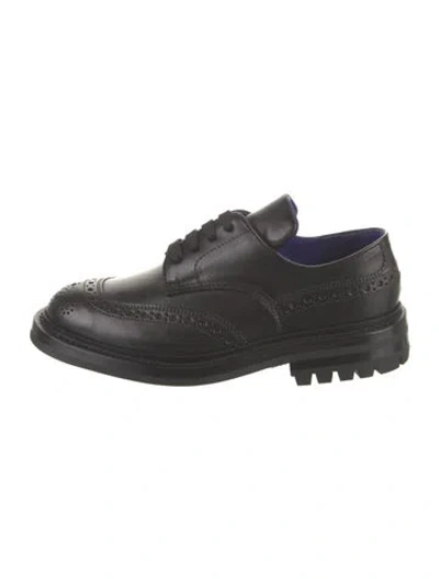 Pre-owned Burberry Leather Oxfords In Black