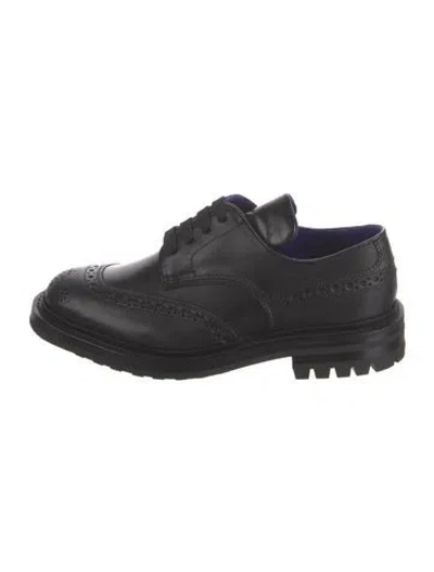 Pre-owned Burberry Leather Oxfords In Black
