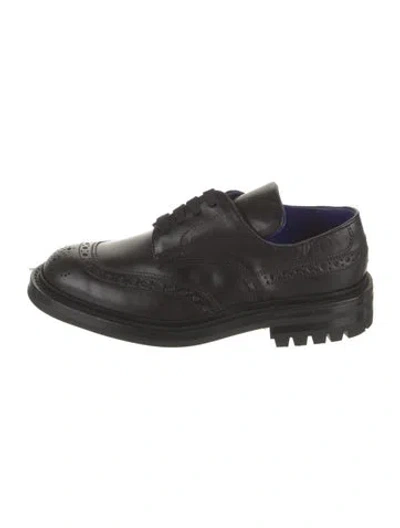 Pre-owned Burberry Leather Oxfords In Black