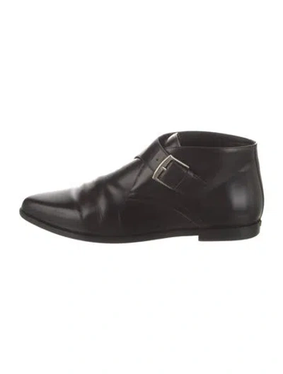 Pre-owned Burberry Leather Oxfords In Brown