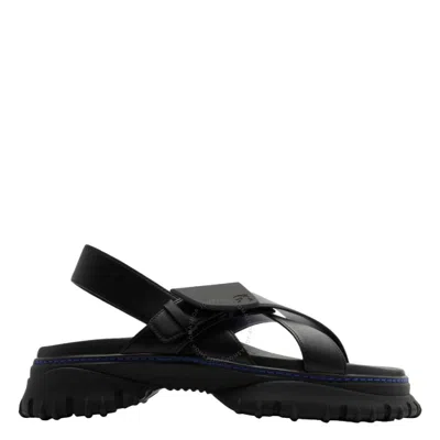BURBERRY BURBERRY LEATHER PEBBLE SANDALS