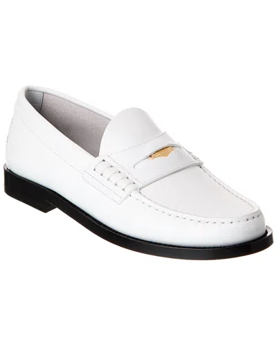 Burberry Leather Loafer In White