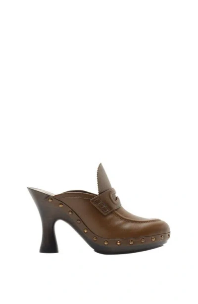 BURBERRY BURBERRY LEATHER POTTER CLOGS