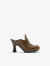 Burberry Leather Potter Clogs In Splinter