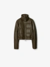 Burberry Leather Puffer Jacket In Heath