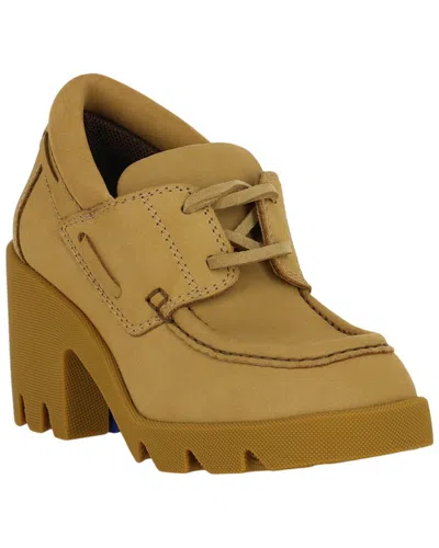 Burberry Leather Pump In Brown