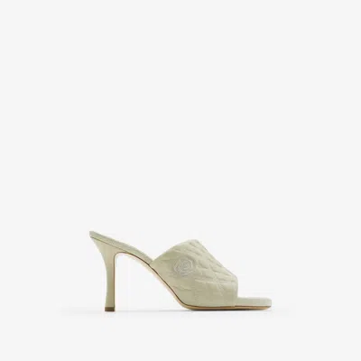 BURBERRY BURBERRY LEATHER QUILT MULES