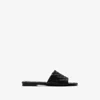 Burberry Quilt Leather Slides In Black