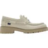Burberry Leather Raft Boat Shoes In Nutmeg