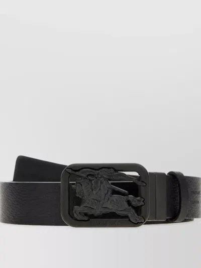 Burberry Leather Reversible Belt In Black