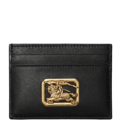 Burberry Leather Rider Card Holder In Black