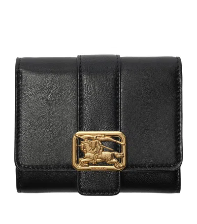 Burberry Leather Rider Wallet In Black