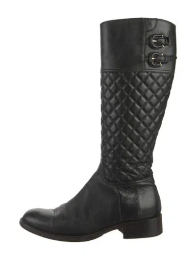 Pre-owned Burberry Leather Riding Boots In Multi