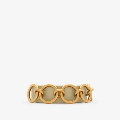Burberry Leather Ring Belt In Hunter