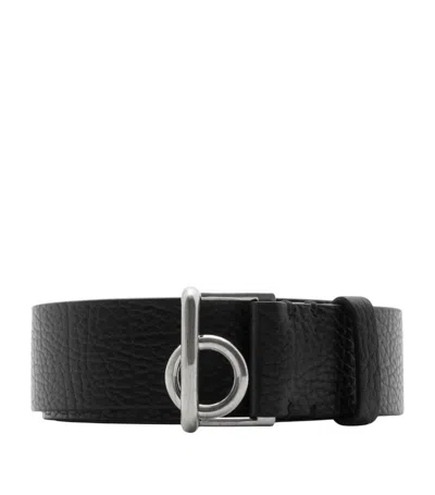 Burberry Leather Rocking Horse Belt In Black