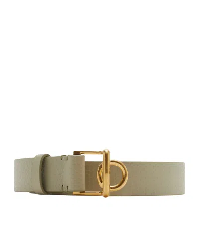 Burberry Rocking Horse Leather Belt In Neutrals