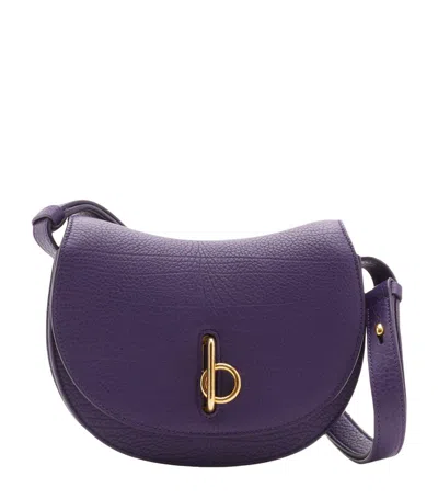 Burberry Rocking Horse Leather Mini Bag In Purple