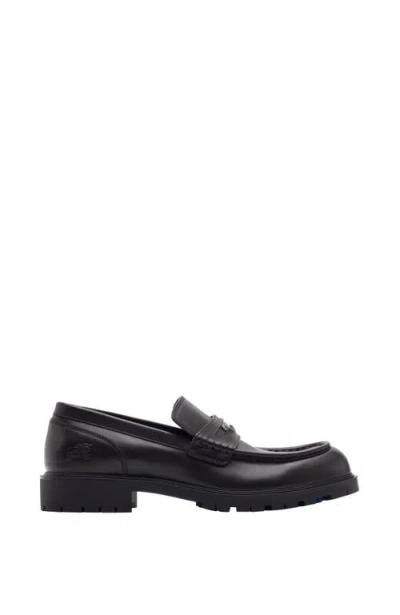 BURBERRY BURBERRY LEATHER ROGUE LOAFERS