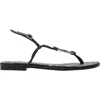 Burberry Leather Ronda Low Sandals In Black
