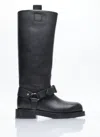 Burberry Sadlle High Boots In Black