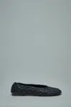 Burberry Quilted Leather Sadler Ballet Flats In Black
