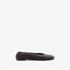Burberry Quilted Leather Sadler Ballet Flats In Poison