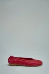 Burberry Sadler Quilted Lambskin Ballerina Flats In Red
