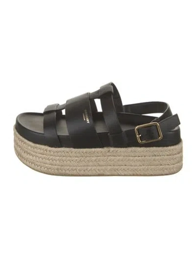 Pre-owned Burberry Leather Sandals In Black