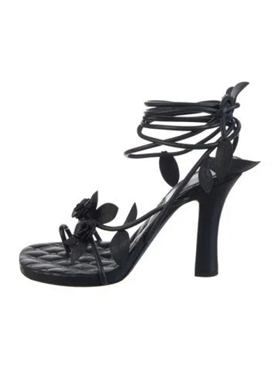 Pre-owned Burberry Leather Sandals In Blue