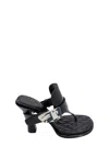 BURBERRY LEATHER SANDALS WITH FRONTAL STRAP