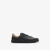 Burberry Set Leather Sneakers In Black