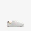 Burberry Low-top Leather Sneakers Round Toe In White