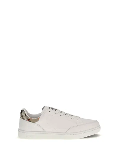 Burberry Leather Set Sneakers In White