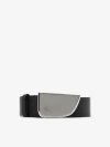 Burberry Shield Leather Belt In Black